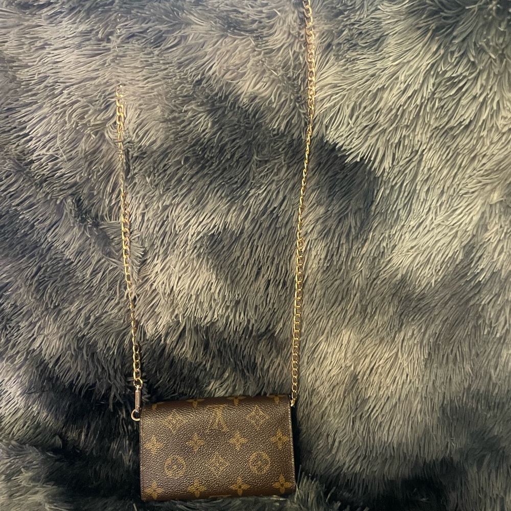 Louis Vuitton Brown Monogram Wallet on Chain